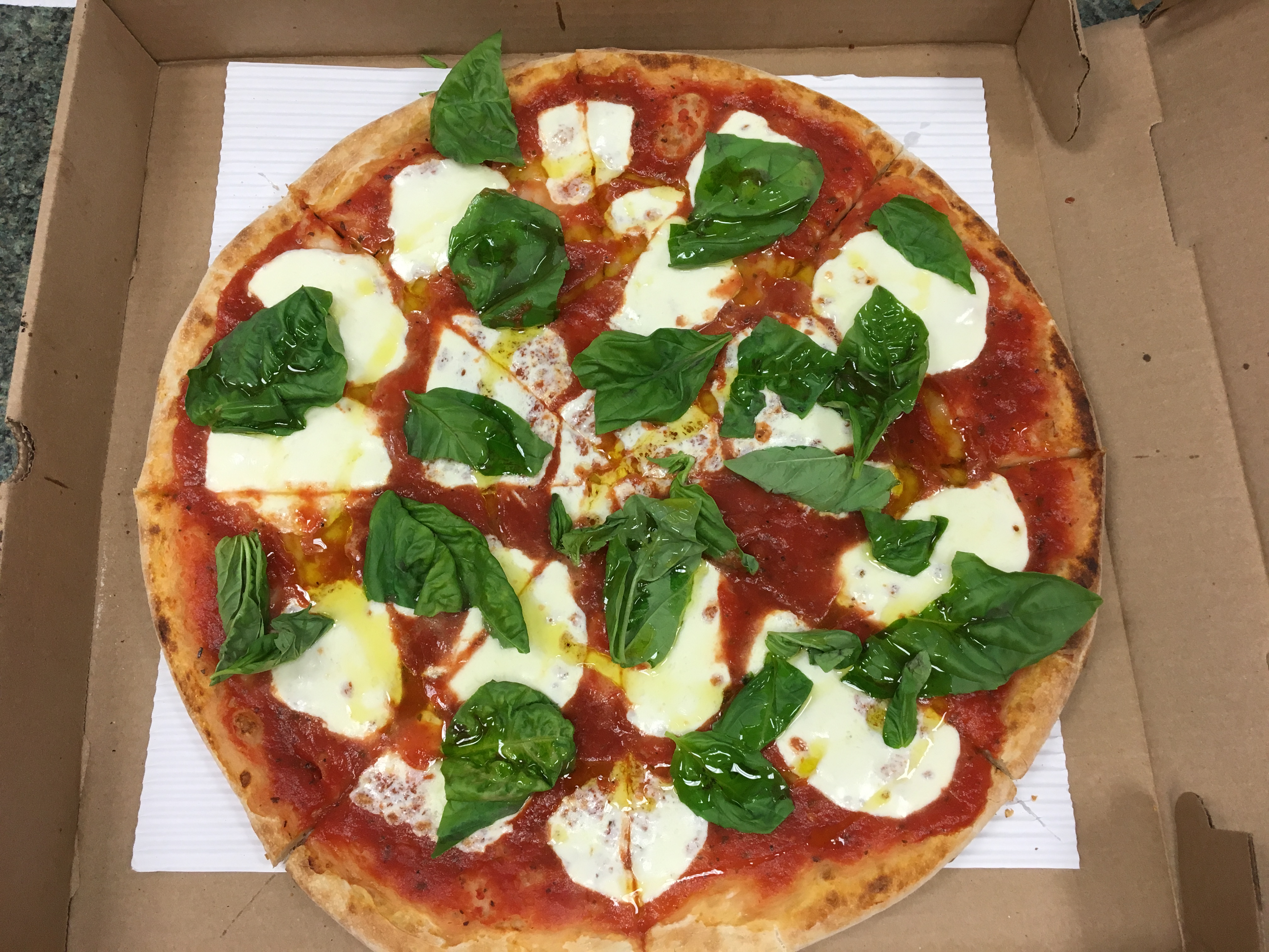 Order Margherita Pizza food online from Angelo's Brick Oven Pizza store, Martinsburg on bringmethat.com