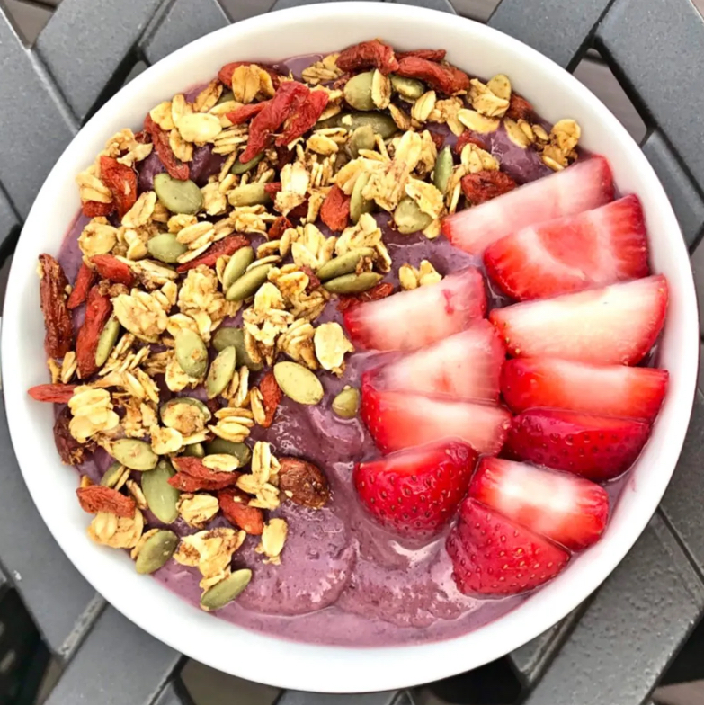 Order Purple Rain Acai Bowl   food online from The Funky Monkey Juice Bar store, Chicago on bringmethat.com