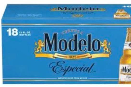 Order Modelo Especial, 18pk-12oz bottle beer (4.4% ABV) food online from Cold Spring Liquor store, Liberty Hill on bringmethat.com