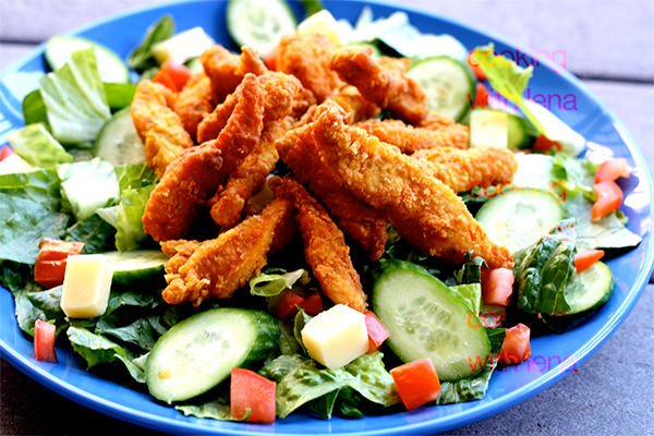 Order Chicken Finger Salad food online from Mrs. P and Me store, Mount Prospect on bringmethat.com