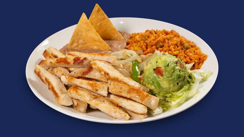 Order Plate Chkn Fajita food online from Taco Palenque store, Helotes on bringmethat.com