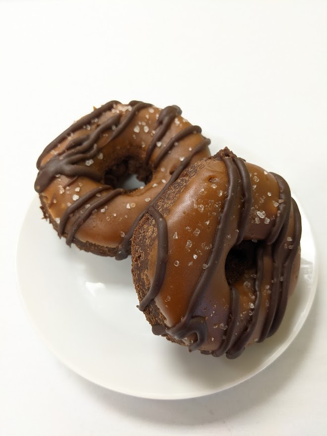 Order Sea Salt Caramel Donut food online from Morkes Chocolate store, Huntley on bringmethat.com