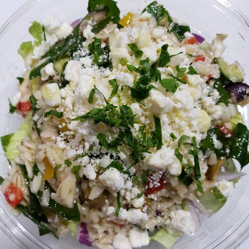 Order Med Orzo Salad food online from Cafe Yafa store, Natick on bringmethat.com