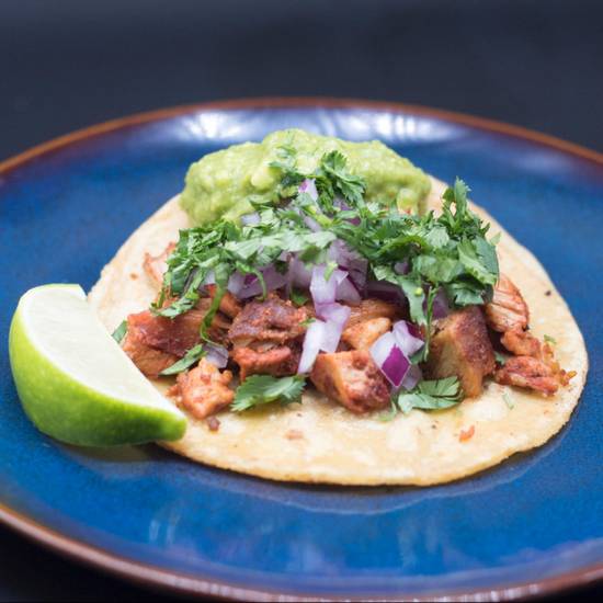 Order (1) Pollo adobado Taco food online from Fit Tacos Meal Prep & Catering store, San Diego on bringmethat.com