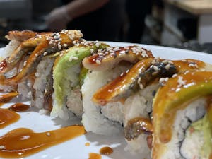 Order Dragon Roll food online from Aki Sushi & Japanese Fusion store, San Jacinto on bringmethat.com