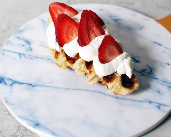 Order Strawberries & Cream Croffle food online from Stix store, Burlingame on bringmethat.com