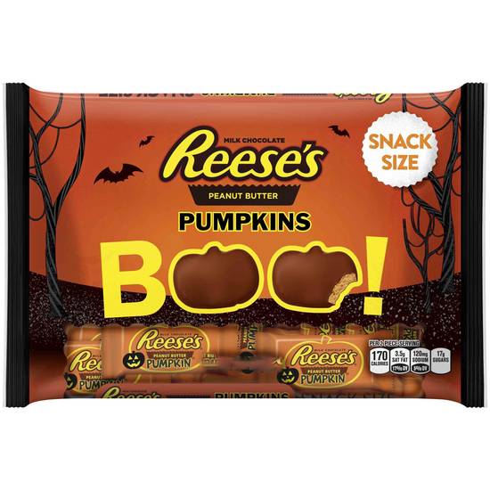 Order Reese's Halloween Snack Size Peanut Butter Pumpkins Candy food online from Rite Aid store, Clyde on bringmethat.com