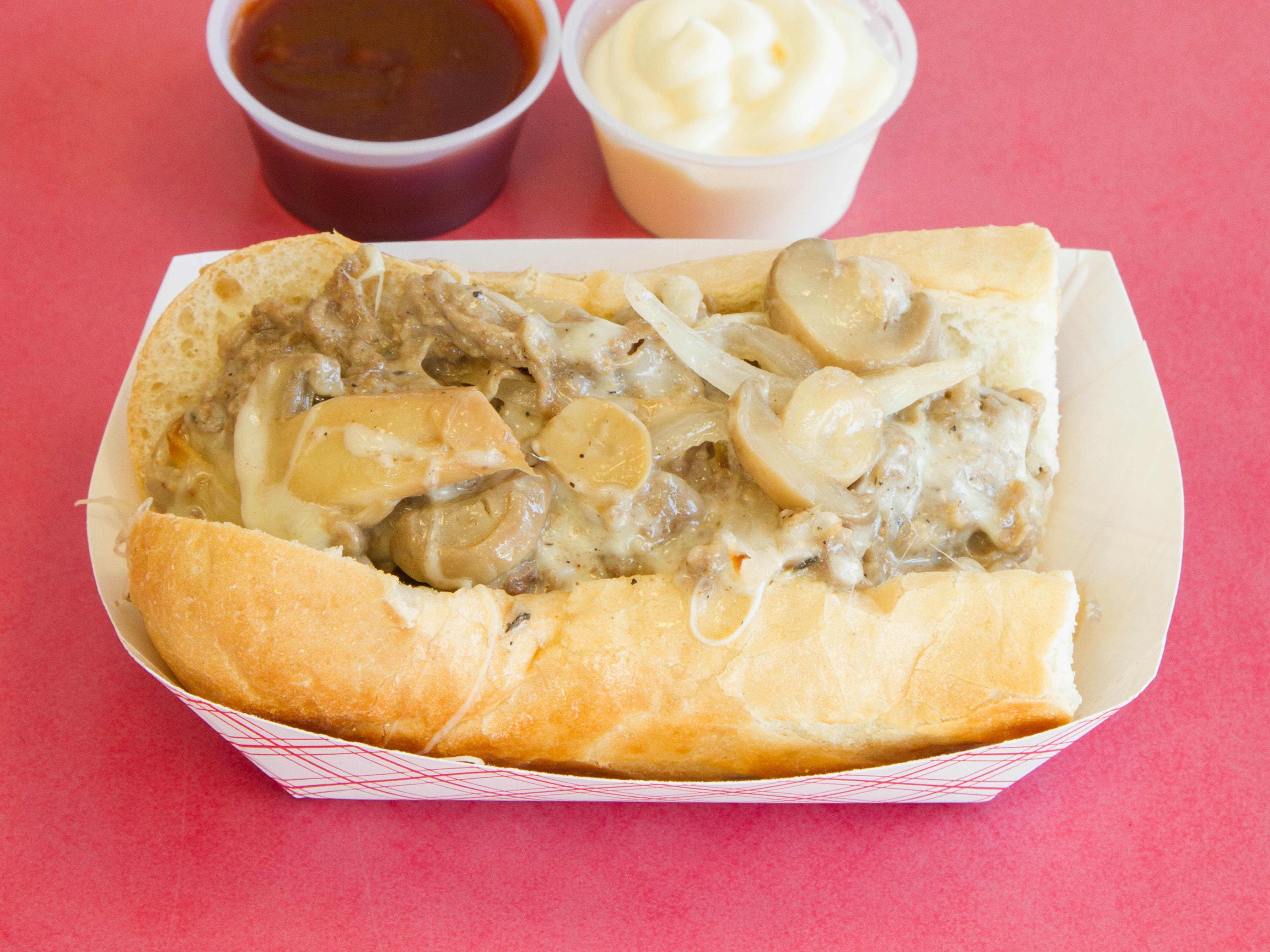 Order Steak and Cheese Sub food online from Spike's Junkyard Dogs store, Allston on bringmethat.com