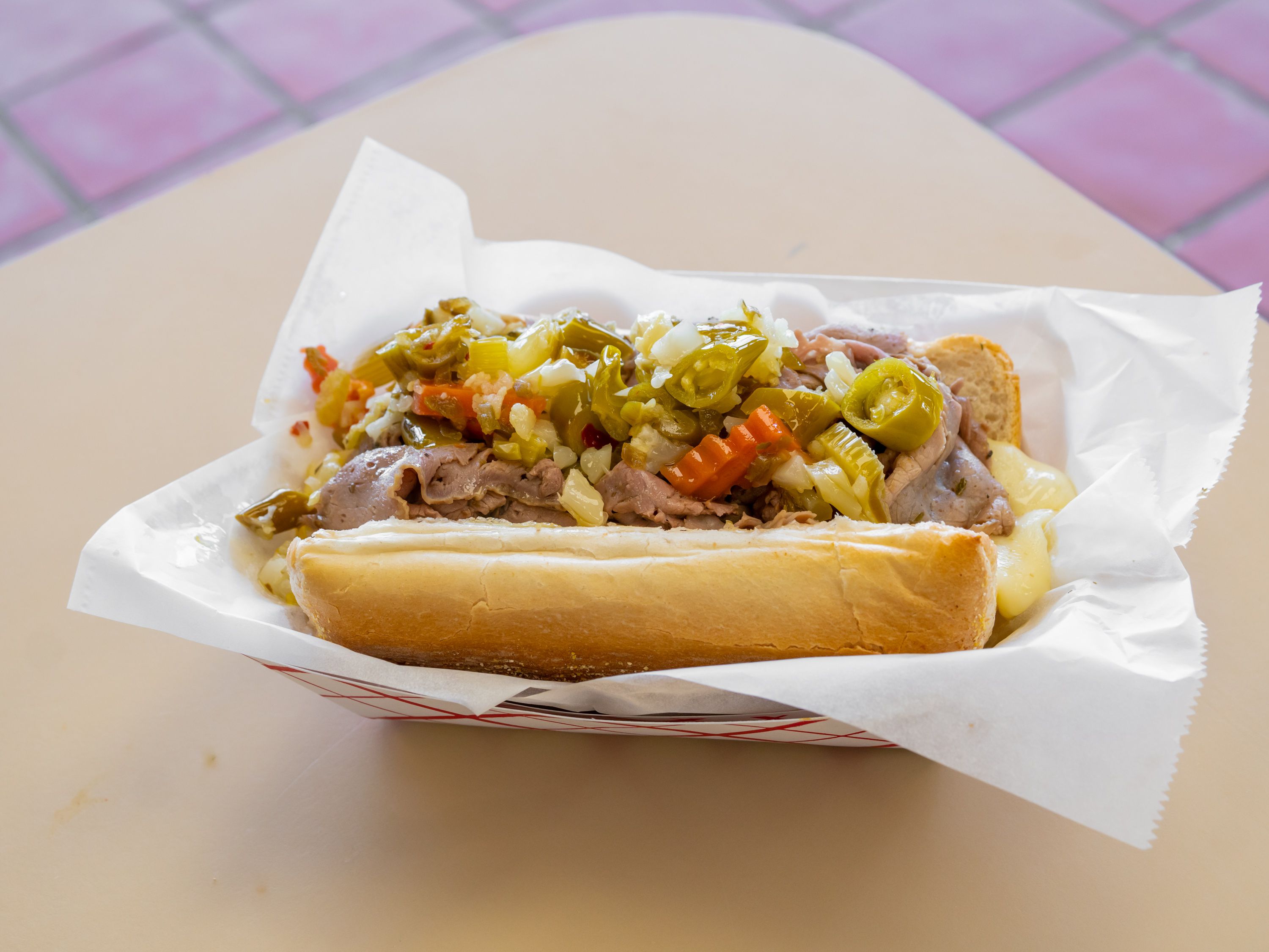 Order 6” Italian Beef Sandwich food online from Brown's Chicken & Pasta store, Chicago Heights on bringmethat.com
