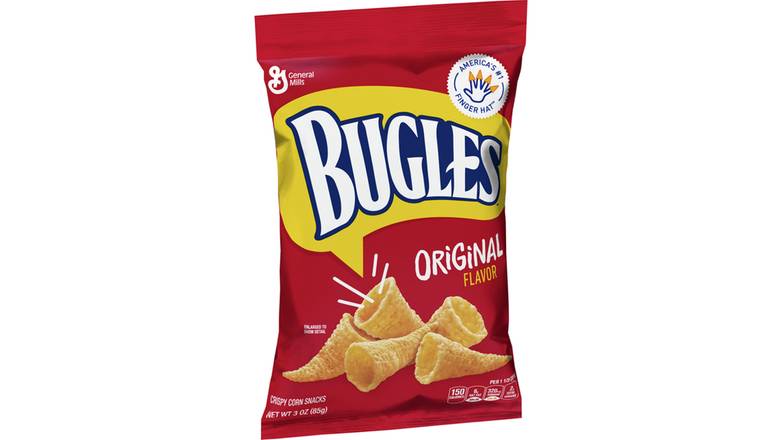 Order Bugles Original Crispy Corn Snacks  3 oz food online from Valero Food Mart store, Murrayville on bringmethat.com
