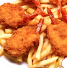 Order Jumbo Shrimp with Fries food online from Crown Fried Chicken & Coffee Shop - 848 Nostrand Ave. store, Brooklyn on bringmethat.com
