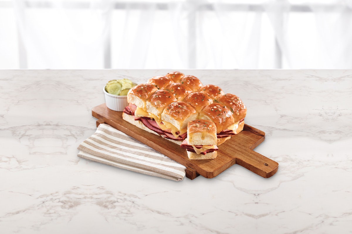 Order Ham & Swiss Slider 12-Pack food online from The HoneyBaked Ham Company store, Baton Rouge on bringmethat.com