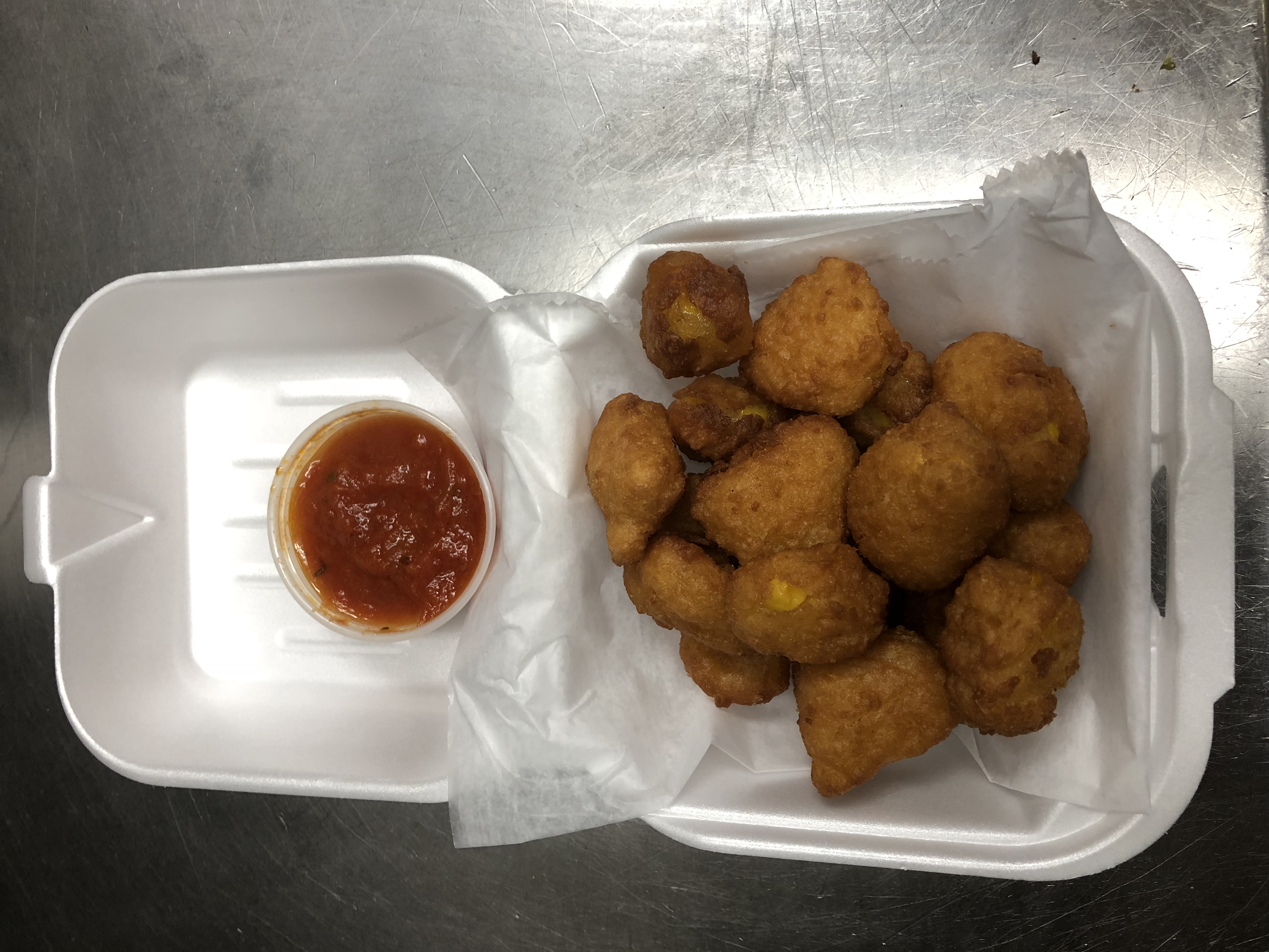 Order 15 Battered Sweet Corn Nuggets food online from Noho Pizza store, Albany on bringmethat.com