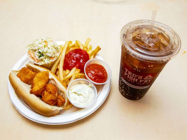 Order Scallop Roll Combo food online from Ted's Fish Fry store, Clifton Park on bringmethat.com
