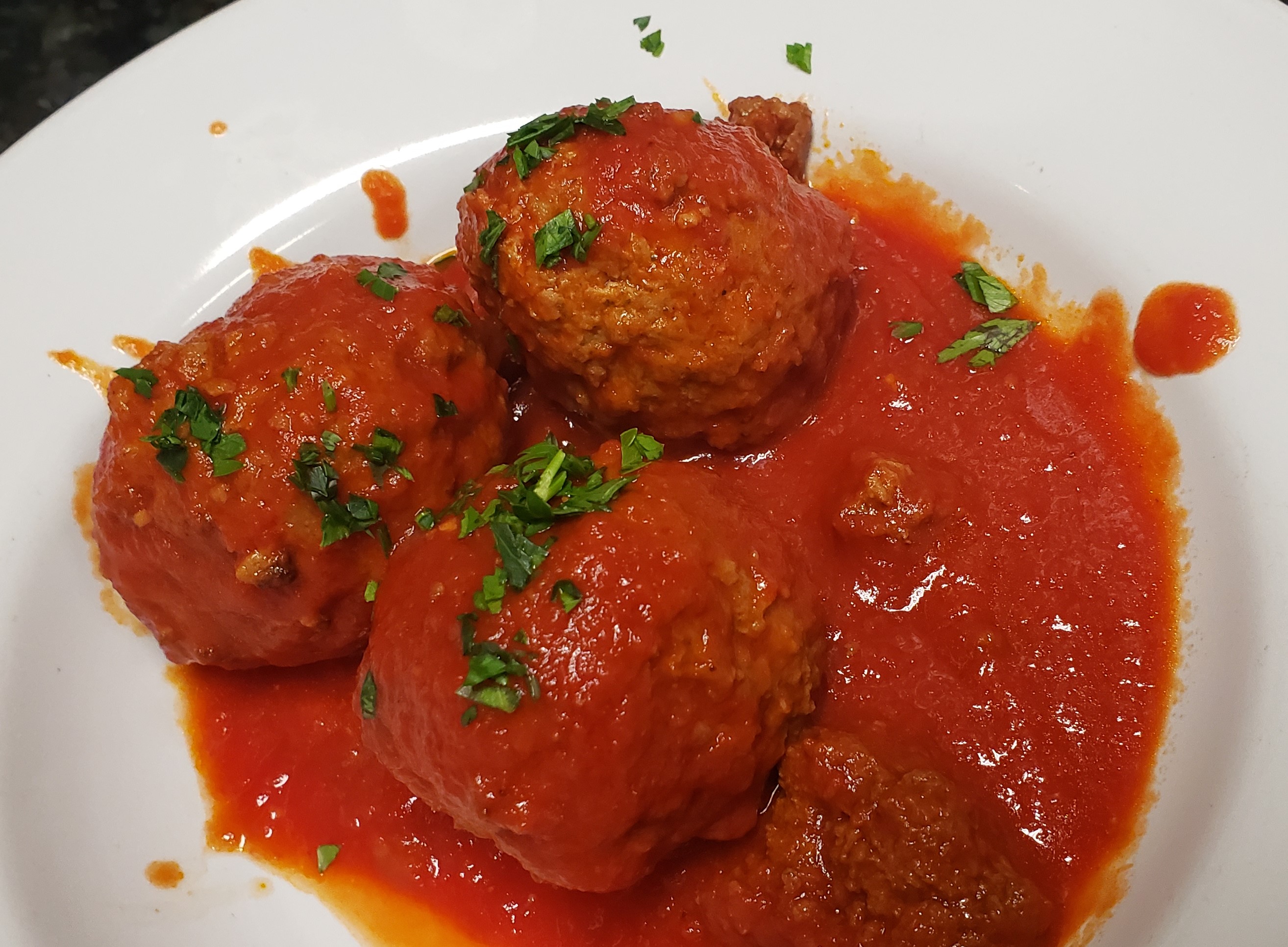 Order 3 Meatball food online from Dominic's Ristorante Italiano store, Cypress on bringmethat.com