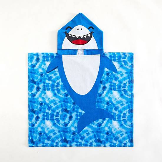 Order Idea Nuova Shark Hooded Poncho Towel in Blue food online from Buybuy Baby store, Mason on bringmethat.com