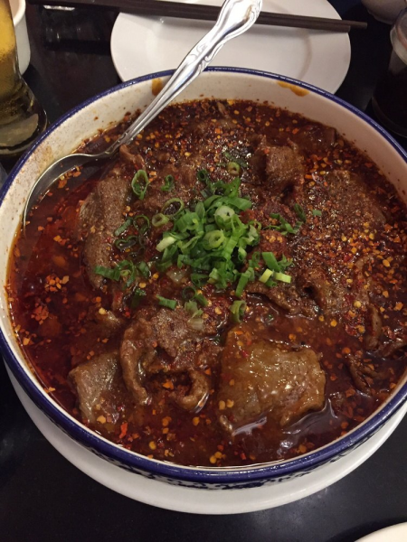 Order Tender Beef in Flaming Chili Oil 水煮極品肥牛 food online from Chili House store, San Francisco on bringmethat.com