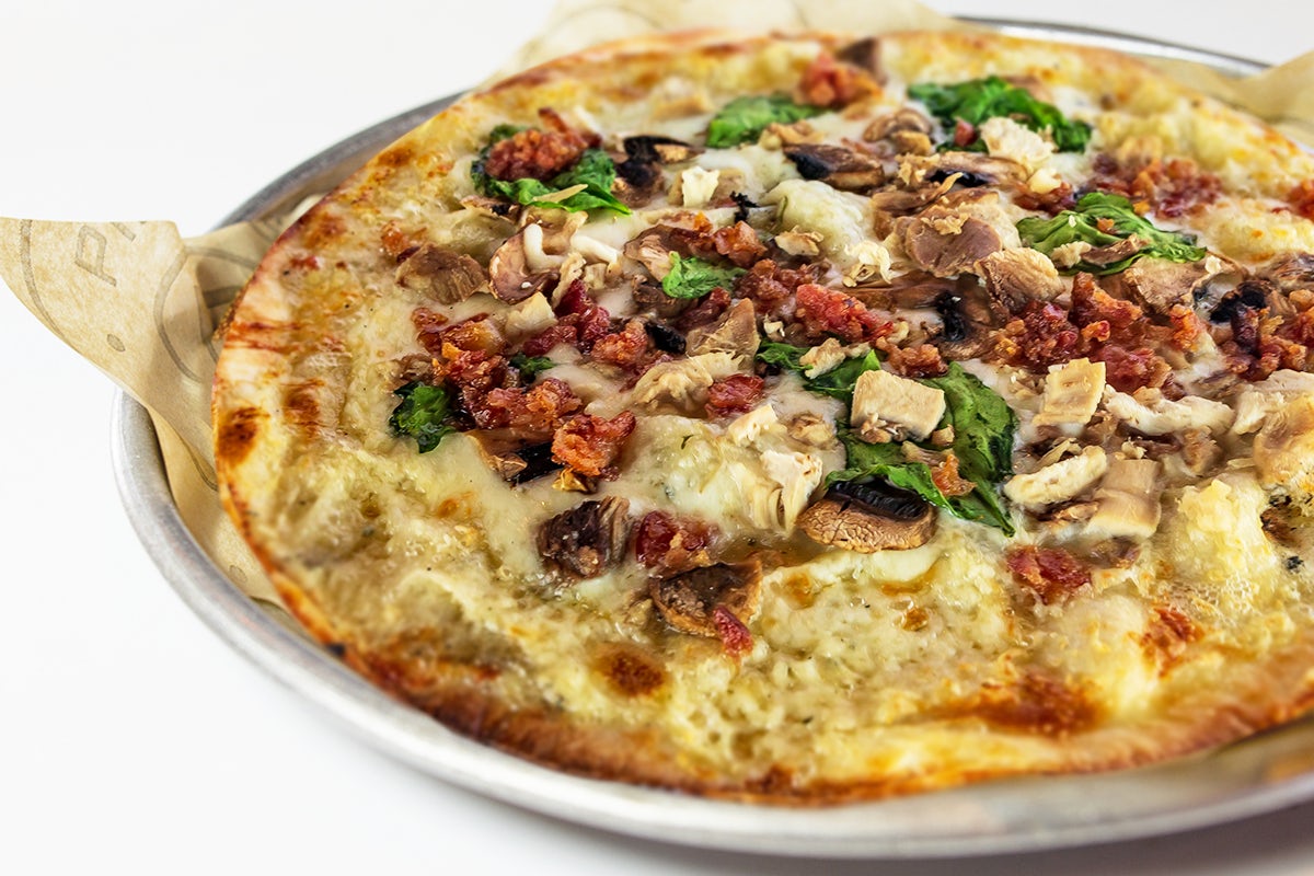 Order Alfredo Bacon Chicken “ABC” Pizza food online from Pieology Pizzeria store, Avondale on bringmethat.com