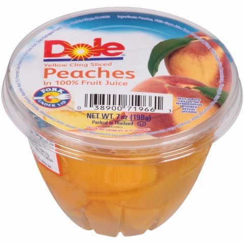 Order Dole Peach Fruit Bowl 7oz food online from Aplus store, New Kensington on bringmethat.com