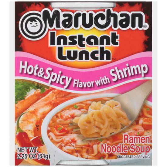 Order Maruchan Instant Lunch Hot & Spicy Shrimp-12 PACK food online from Exxon Food Mart store, Port Huron on bringmethat.com