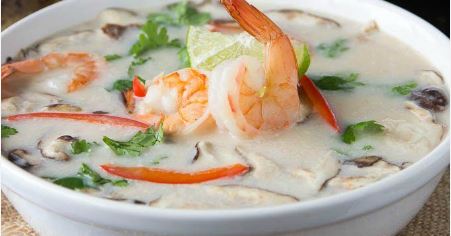 Order Tom Kha Shrimp Soup food online from Issara Thai Cuisine store, Huntington Beach on bringmethat.com