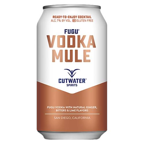 Order Cutwater Vodka Mule - 12 oz Can/Single food online from Bottle Shop & Spirits store, Los Alamitos on bringmethat.com