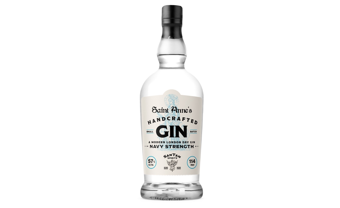Order St. Anne's London Dry Gin Navy Strength, 750ml spirits (57% ABV) food online from Santan Brewing Co. store, Chandler on bringmethat.com