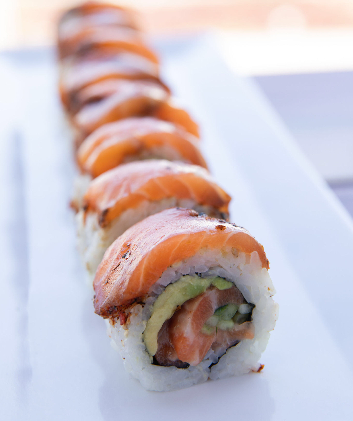 Order Salmon Lover Roll food online from Meshuga 4 Sushi - N. La Brea Ave. store, Los Angeles on bringmethat.com