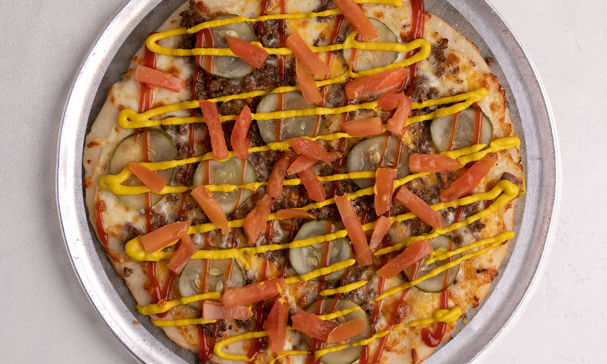 Order Cheeseburger Pizza food online from Renee's gourmet pizzeria store, Troy on bringmethat.com