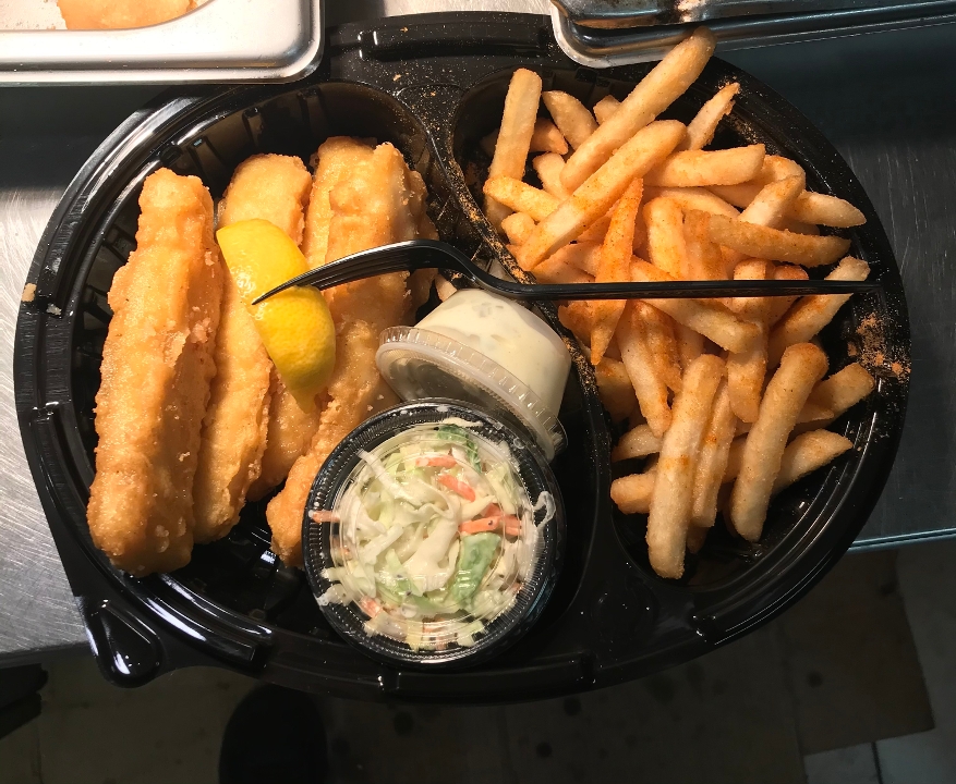 Order Cod Platter food online from Captain’s Curbside Seafood store, Trappe on bringmethat.com