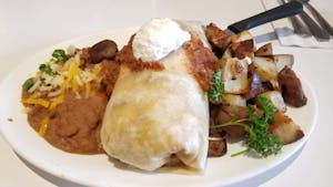 Order Breakfast Burrito food online from Cafe 50's (west la) store, Los Angeles on bringmethat.com