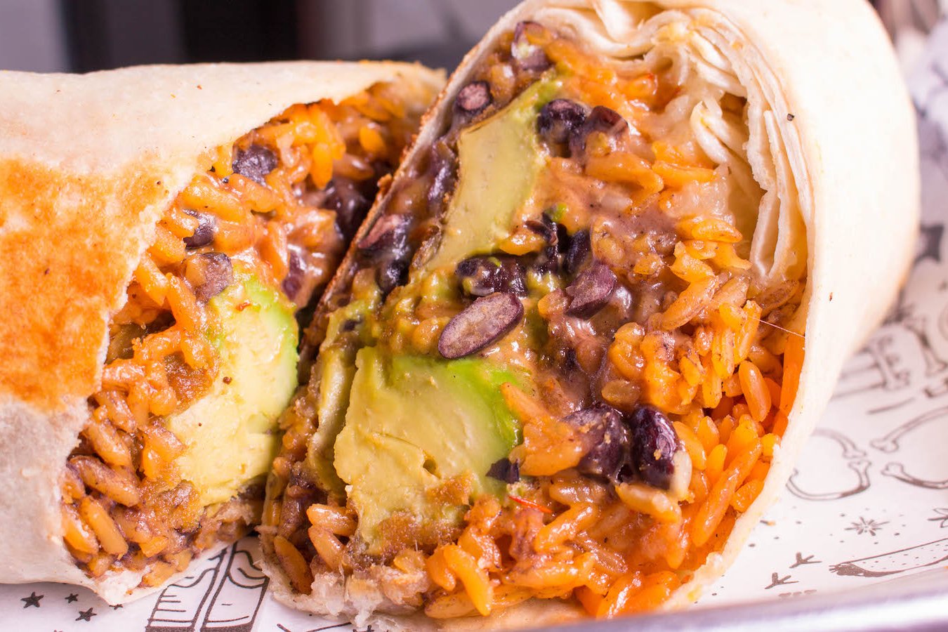 Order Burrito - Golden Avocado (VEGAN) food online from Tacoria store, Princeton on bringmethat.com