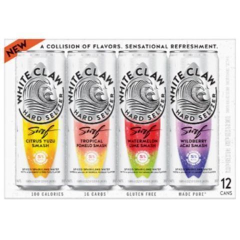 Order White Claw Hard Seltzer Surf 12pk 12oz Can food online from 7-Eleven store, New York on bringmethat.com