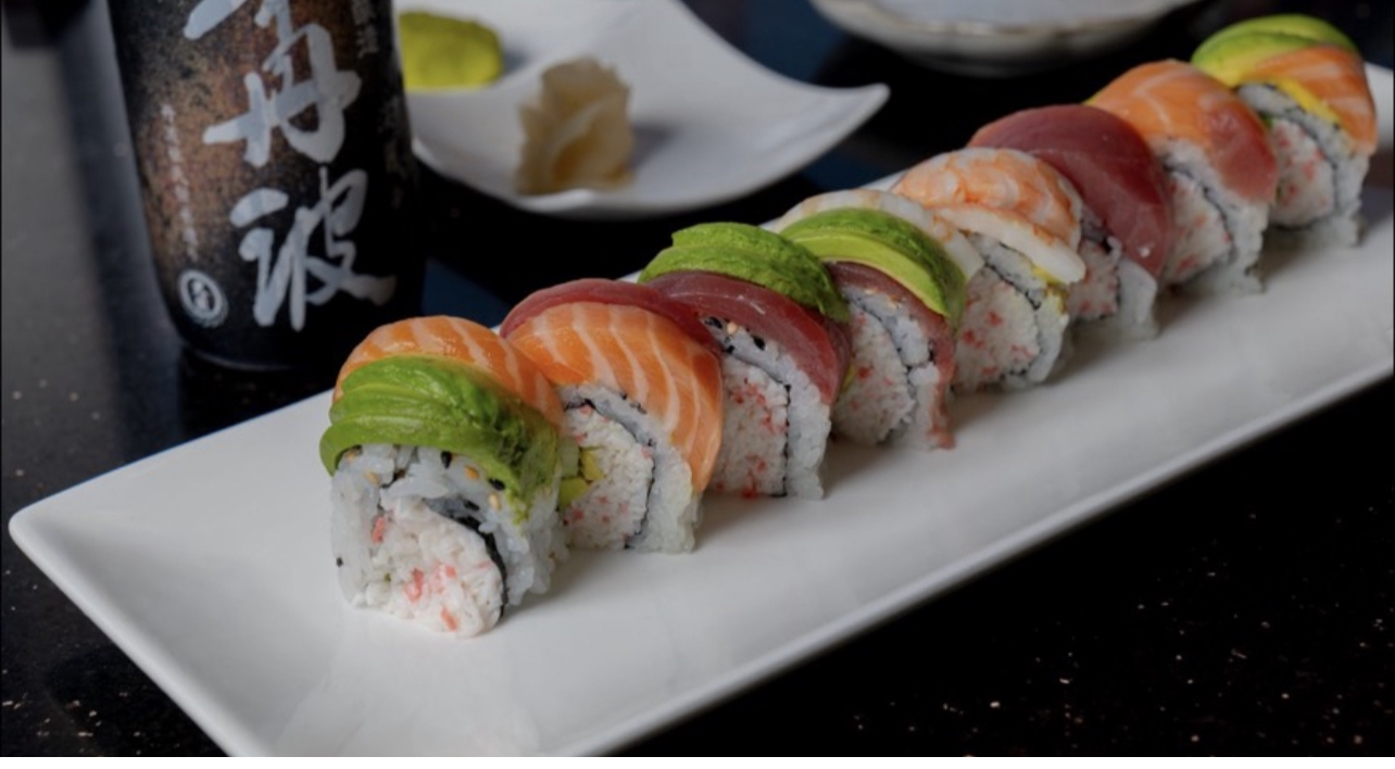 Order Rainbow Roll food online from Sushi Studio store, Long Beach on bringmethat.com