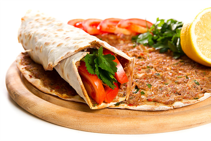 Order Lahmacun (Price includes 2 pcs) food online from AkCafe store, Clifton on bringmethat.com
