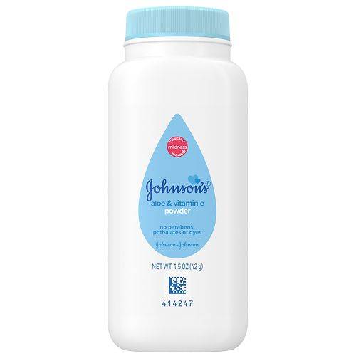 Order Johnson's Baby Baby Powder with Pure Cornstarch, Soothing Aloe & Vitamin E - 1.5 oz food online from Walgreens store, Athens on bringmethat.com