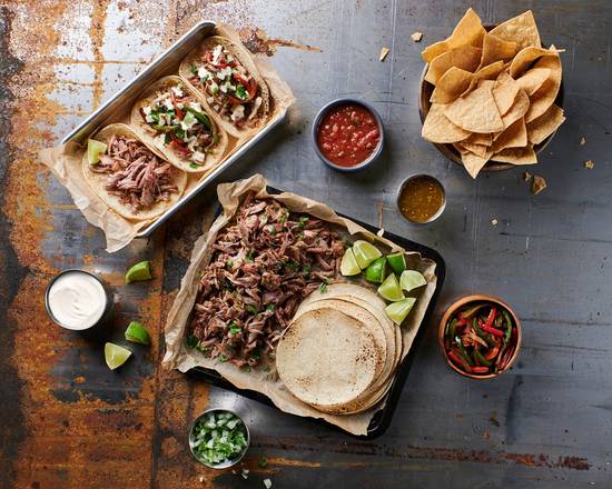 Order La Gran Fiesta - Serves 4 (Served Family Style) food online from George Lopez Tacos store, Napa on bringmethat.com