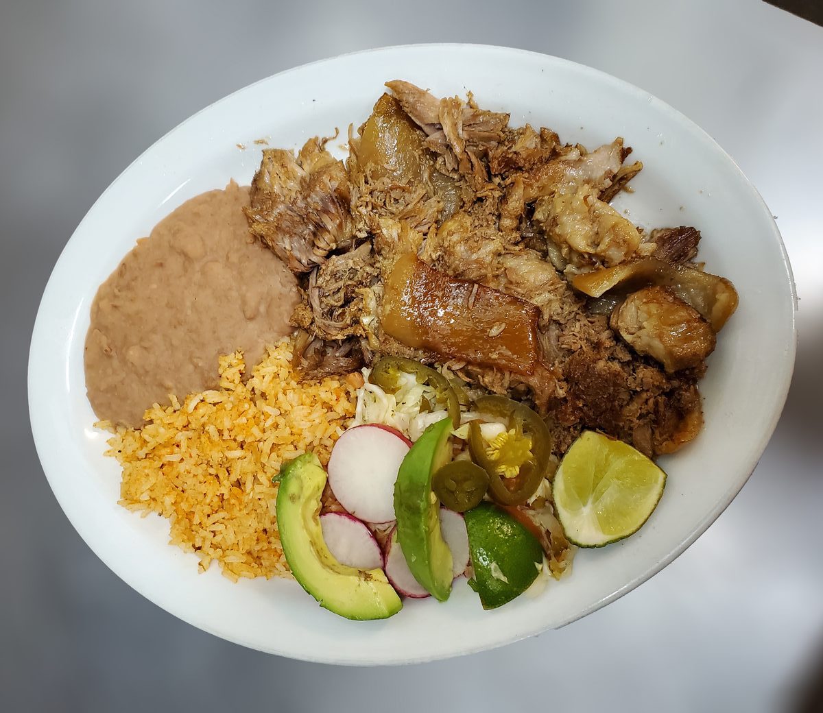 Order Carnitas Plate food online from Don Beto's Tacos store, Raleigh on bringmethat.com