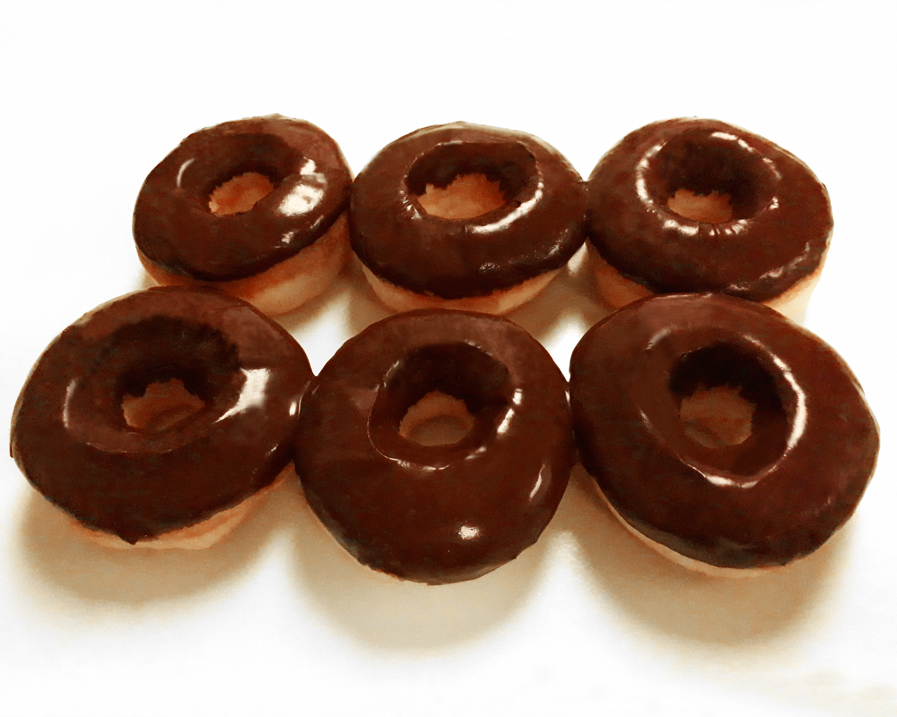 Order 6 Chocolate Donut food online from Jaram's Donuts store, Dallas on bringmethat.com