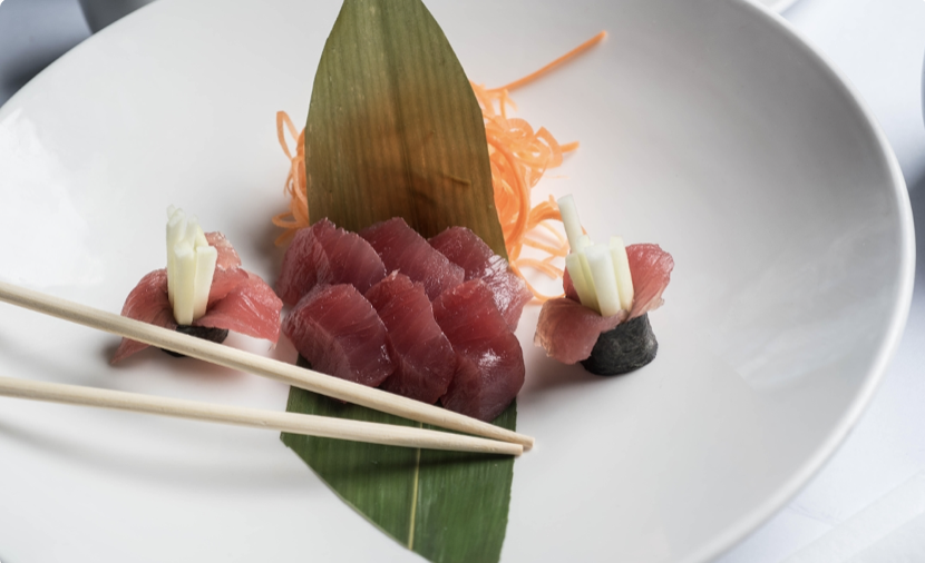 Order Tuna Sashimi food online from Ichiban Golden Dragon store, South Bend on bringmethat.com