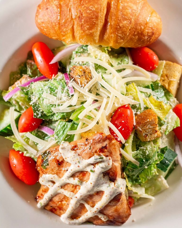 Order Salmon Caesar Salad food online from Charlestons store, Oklahoma City on bringmethat.com