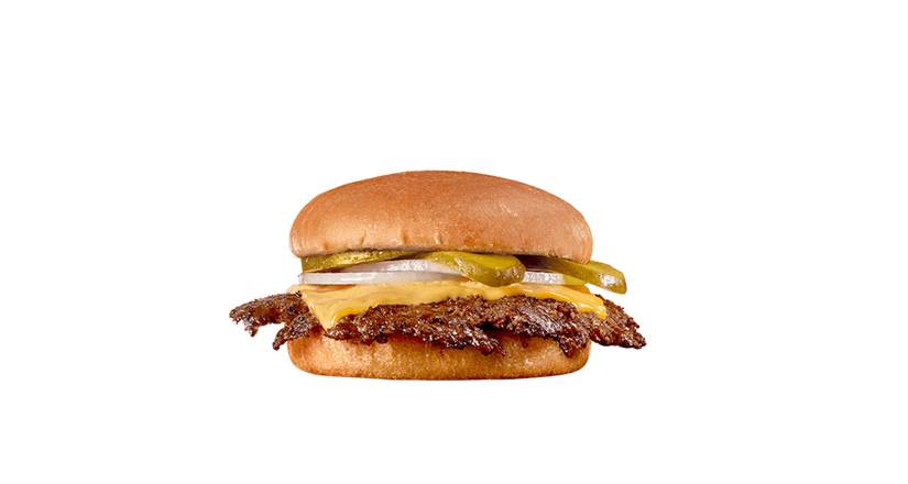 Order Single Steakburger with Cheese  food online from Steak N Shake store, Akron on bringmethat.com