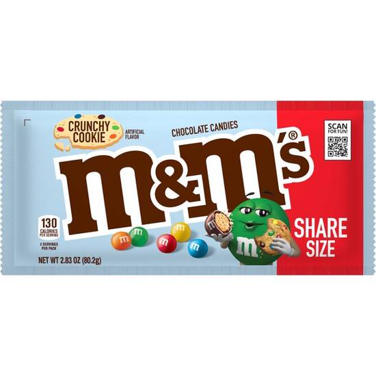 Order M&M'S Crunchy Cookie Milk Chocolate Candies food online from Exxon Food Mart store, Port Huron on bringmethat.com