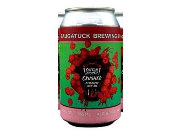 Order Saugatuck Cottonmouth Crusher Raspberry Soul Ale - 6x 12oz Cans food online from Garfield's Beverage Warehouse store, Chicago on bringmethat.com