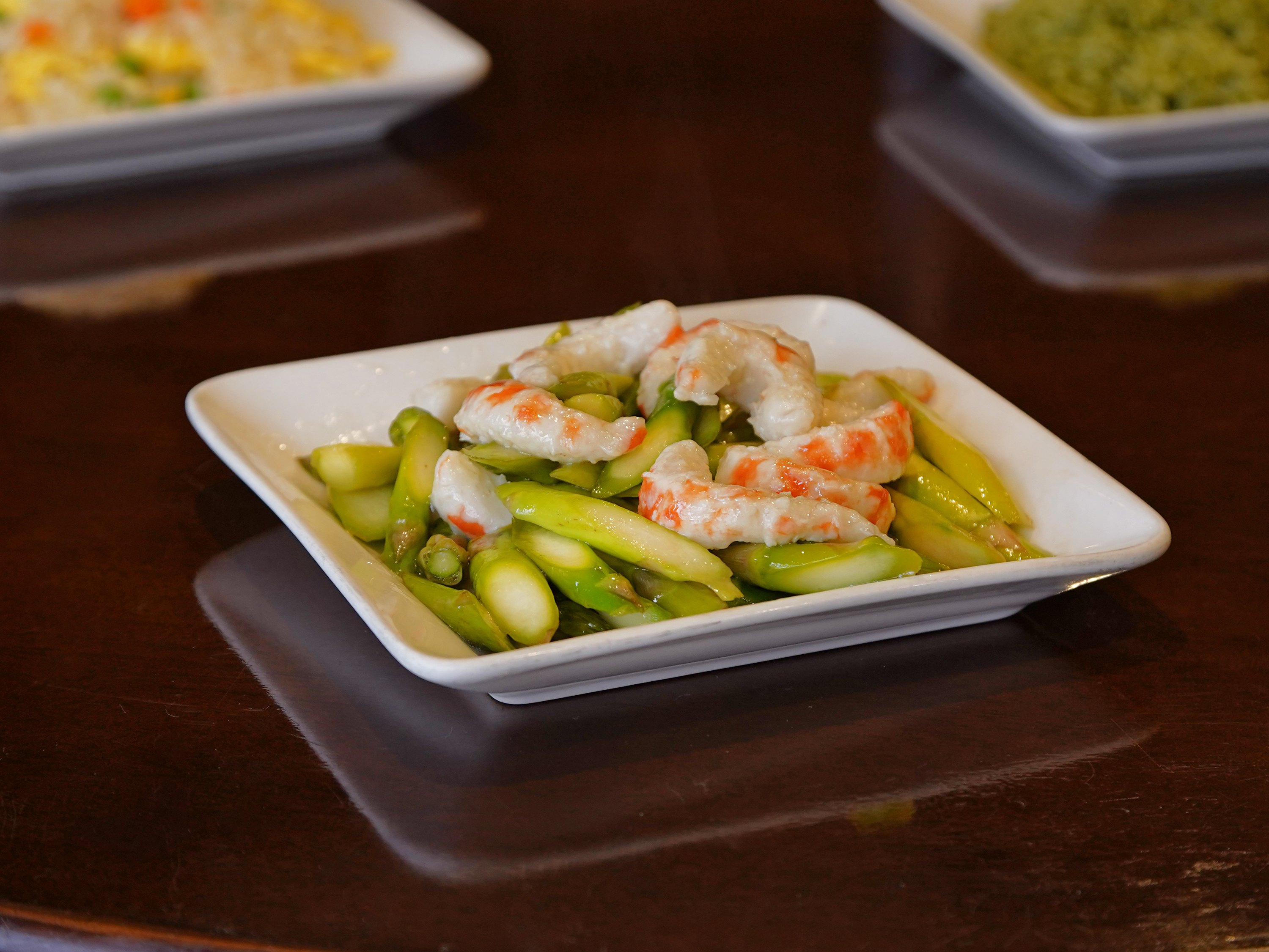 Order Vege Shrimp with Asparagus 蘆筍蝦仁 food online from Vege Paradise store, San Gabriel on bringmethat.com