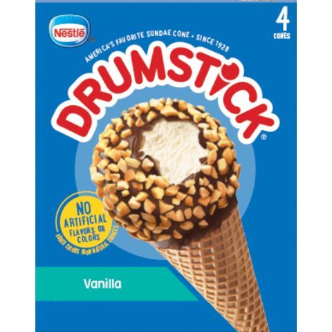 Order Nestle Drumstick Vanilla Cone 4 Pack 4.6oz food online from 7-Eleven store, Chicago on bringmethat.com