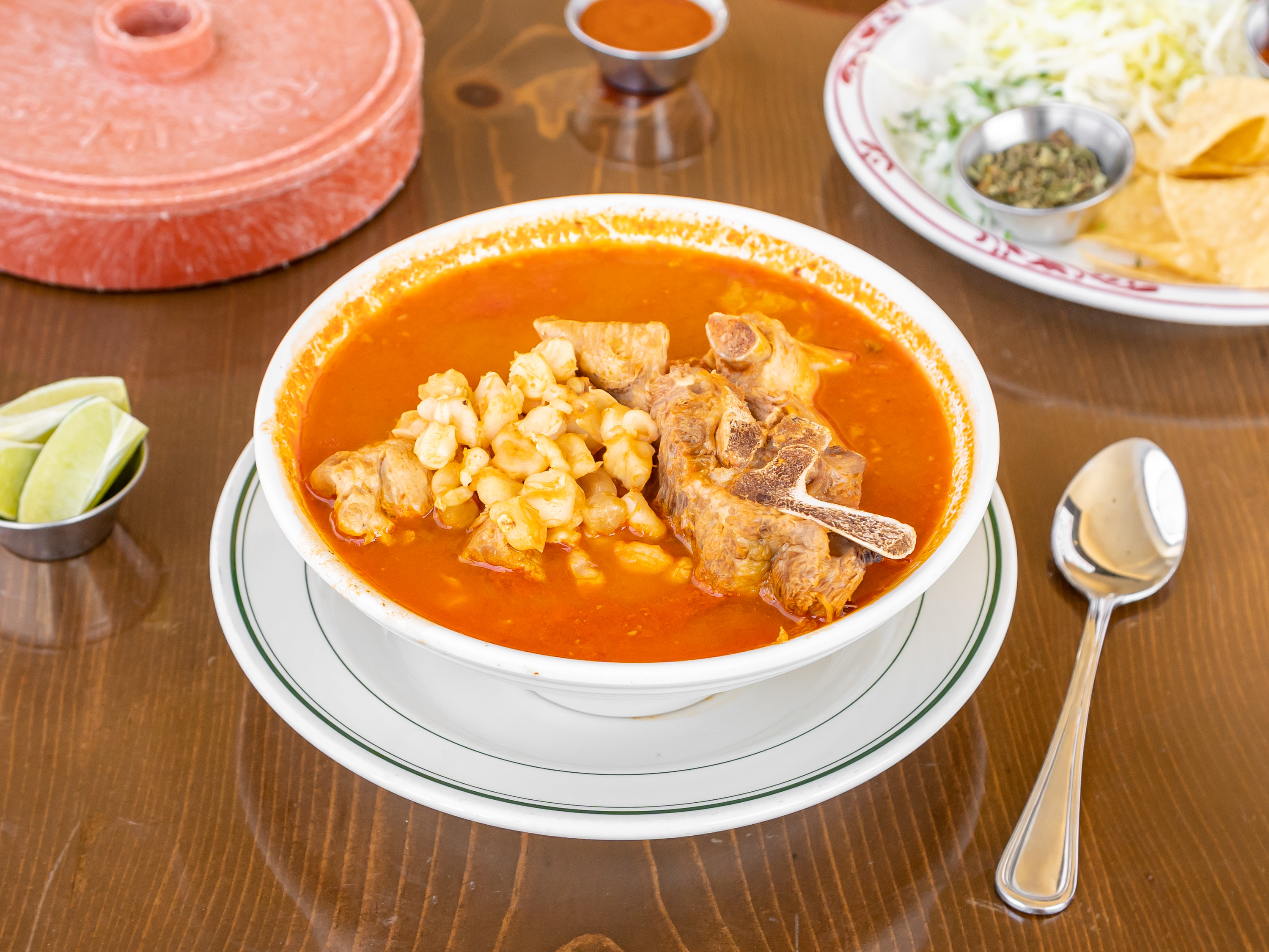 Order Pozole food online from Mi Ranchito Mexican Bar And Grill store, Lancaster on bringmethat.com
