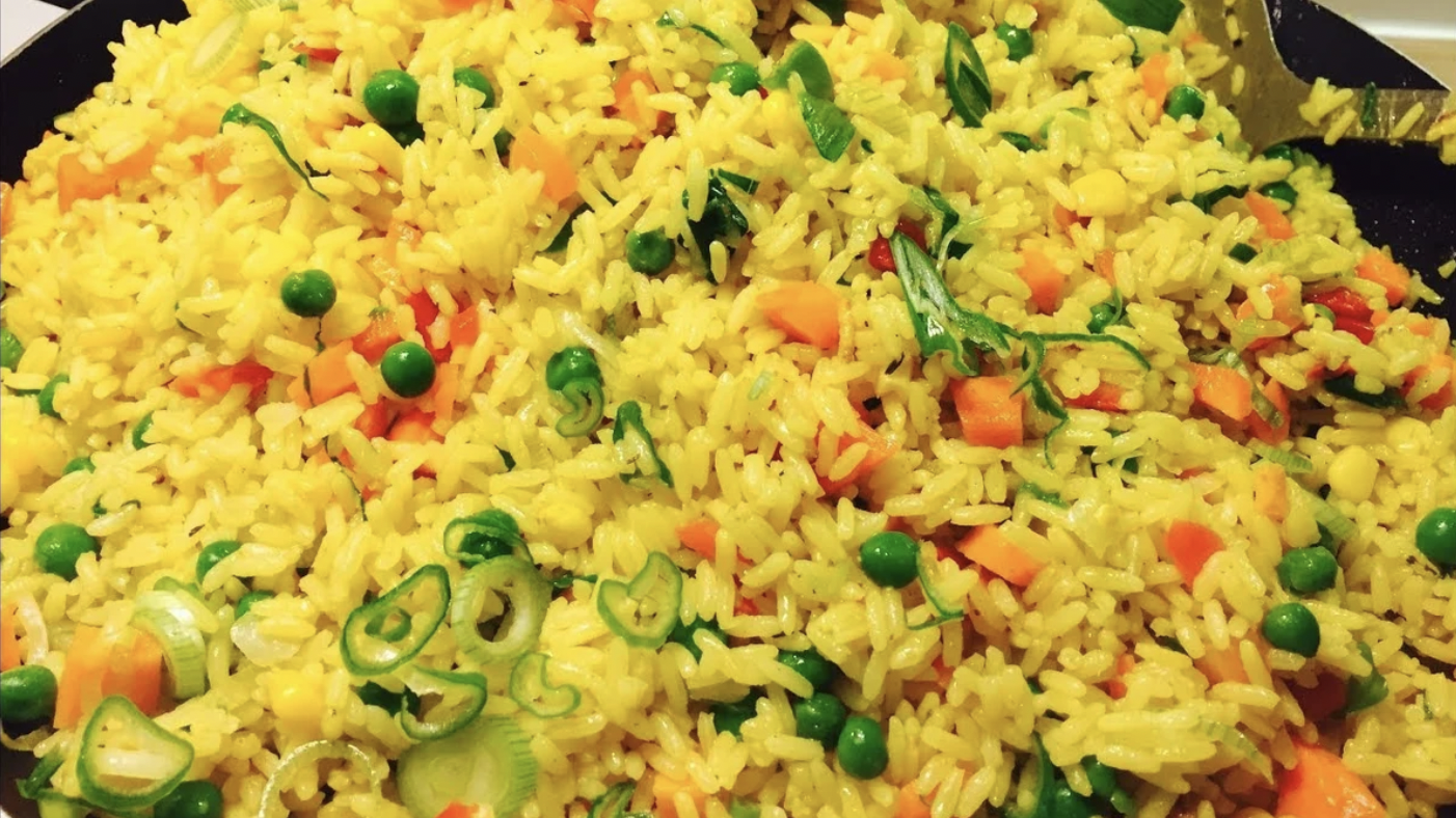 Order Yellow Vegetable Fried Rice food online from Nippon Grill & Seafood Buffet store, West Springfield on bringmethat.com