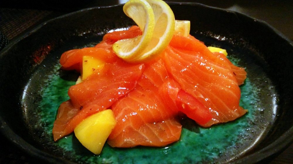 Order Salmon Ceviche food online from Musashi Exotic Japanese Cuisine store, Feasterville-Trevose on bringmethat.com
