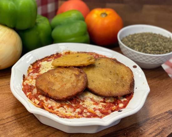Order Eggplant Parmesan with Spaghetti food online from Manny & olgas pizza store, Silver Spring on bringmethat.com